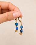 Spiral Ohrhänger aus Lapislazuli Stein