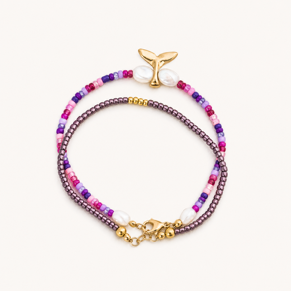 Fußkette Lila Fisch