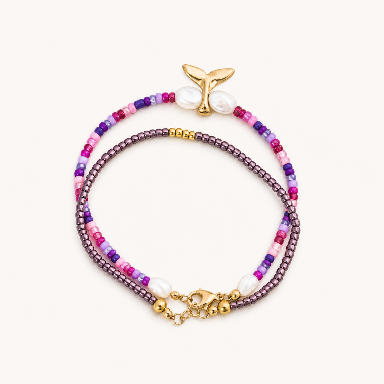 Fußkette Lila Fisch