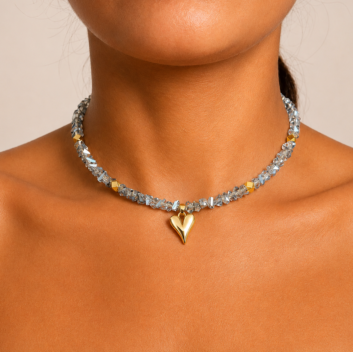 Choker Golden Heart