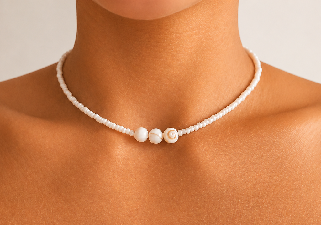 Choker Pearla Blanca