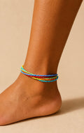 Fußkette Regenbogen Love